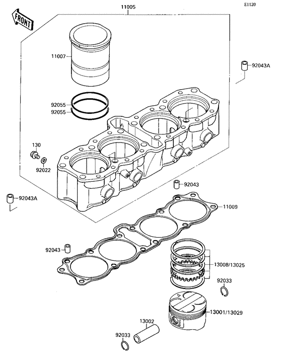 ZX750 Цилиндр / поршень