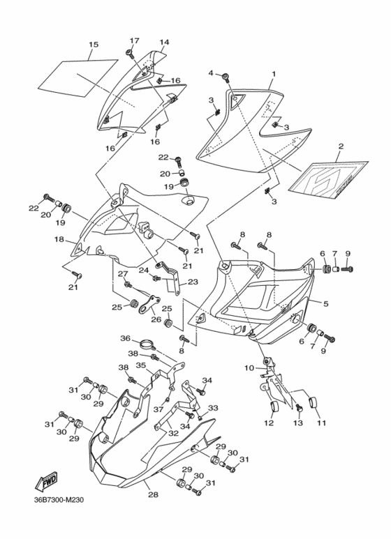 XJ6N Боковые обтекатели 2