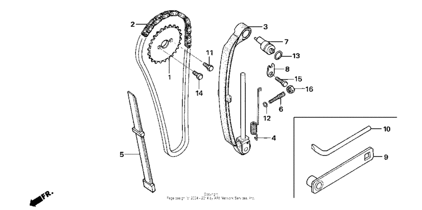 Cam chain + tensioner