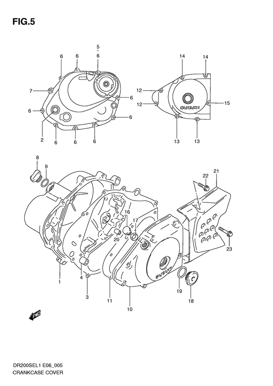 Crankcase cover ass`y  (v