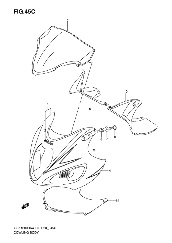 Cowling body