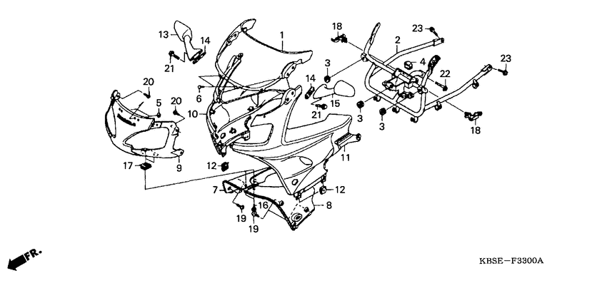 Upper cowling assy