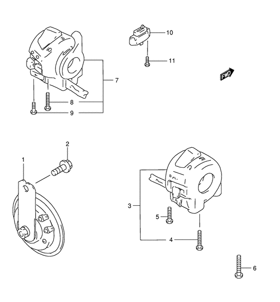 Horn/handle switch