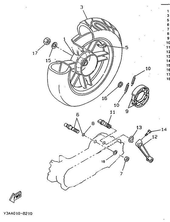 CW50 Переднее колесо