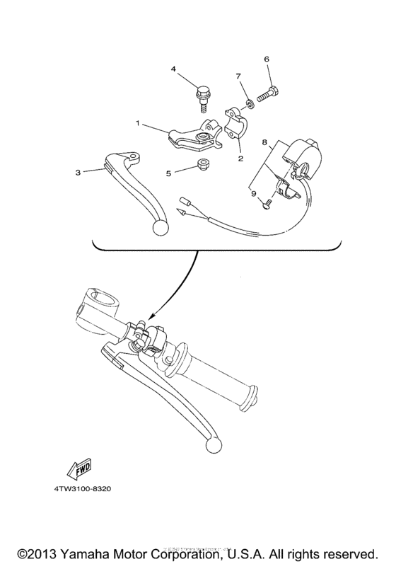 TZ250M Рулевые переключатели