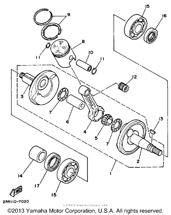 Crankshaft-piston