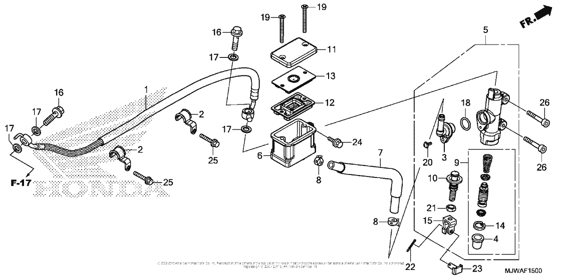 Rear Brake Master Cylinder (Cbr500R)