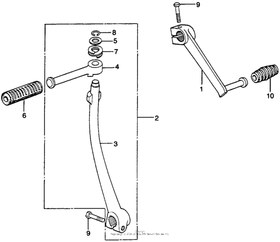 Change pedal + kick starter