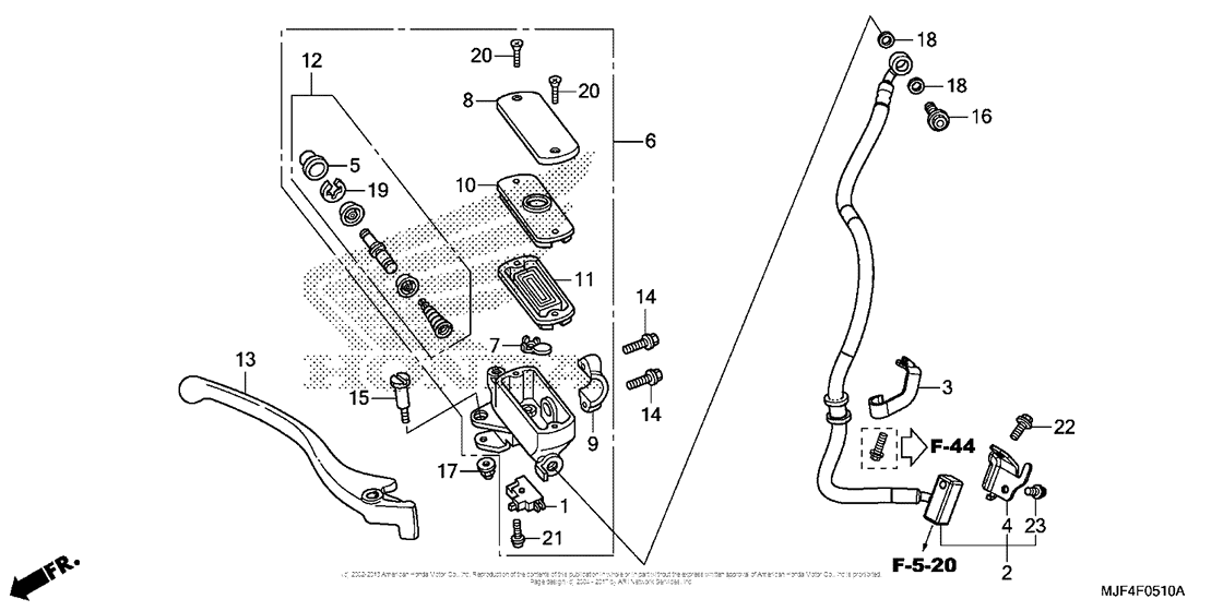 Front Brake Master Cylinder (Ctx700Nd/na)