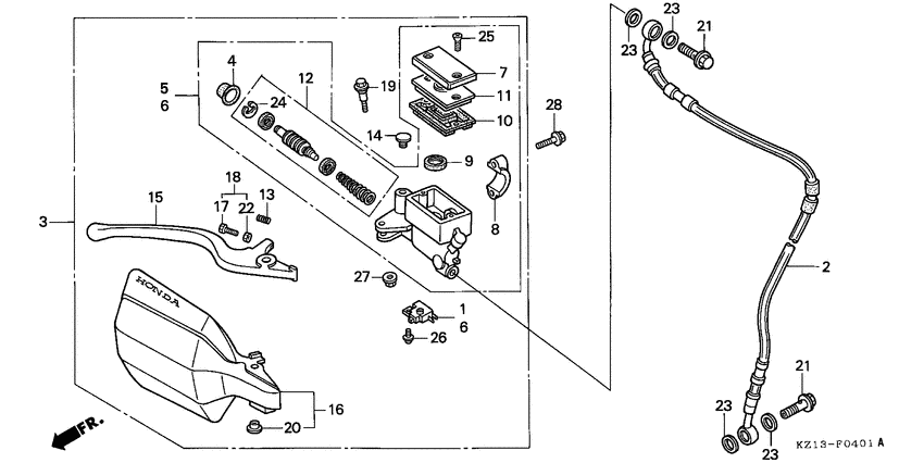 Fr. brake master cylinder