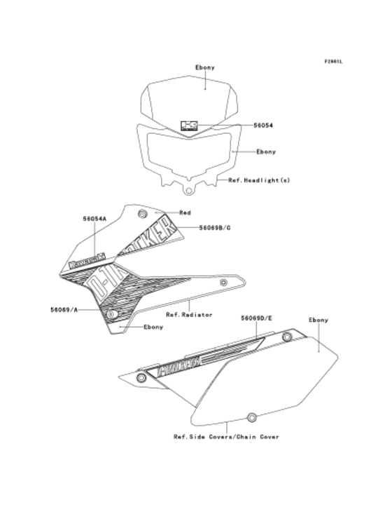 KLX250 Наклейки