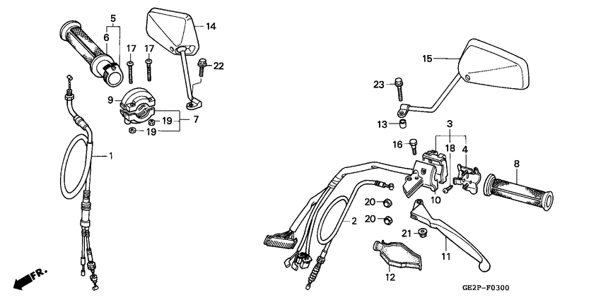 Handle lever/switch/ cable