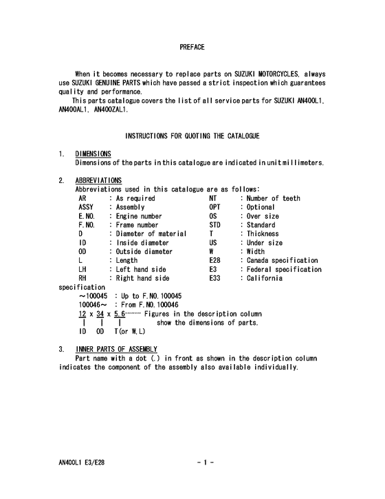 AN400 (ABS) Catalog preface