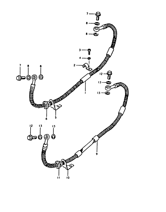 Rear barke hose