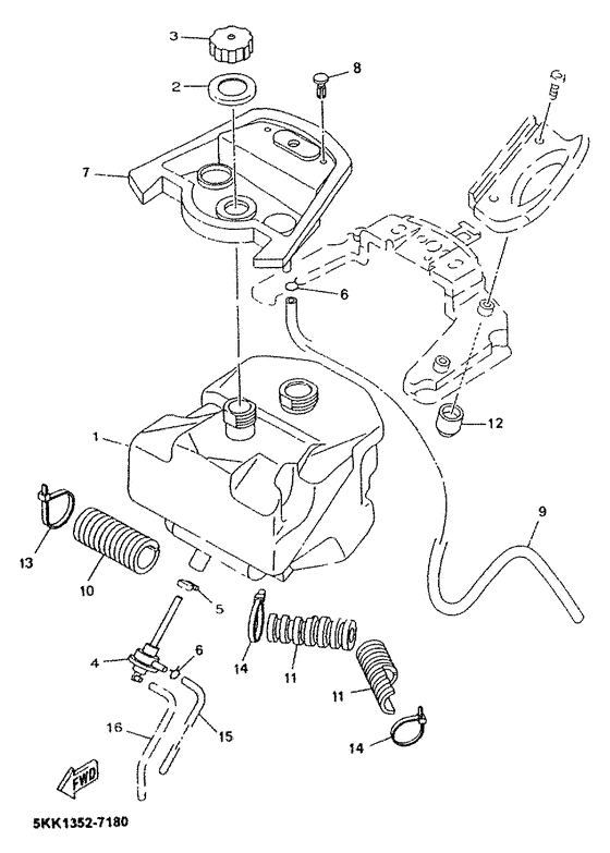 YN100 - kraftstofftank