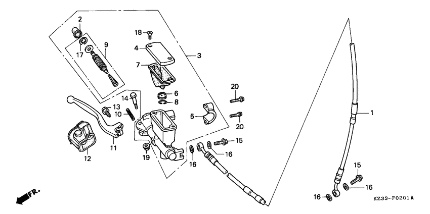 Fr. brake master cylinder