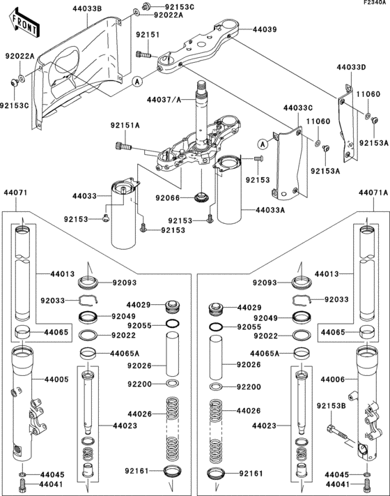 Front fork(a7f/a7fa/a8f/a8fa)