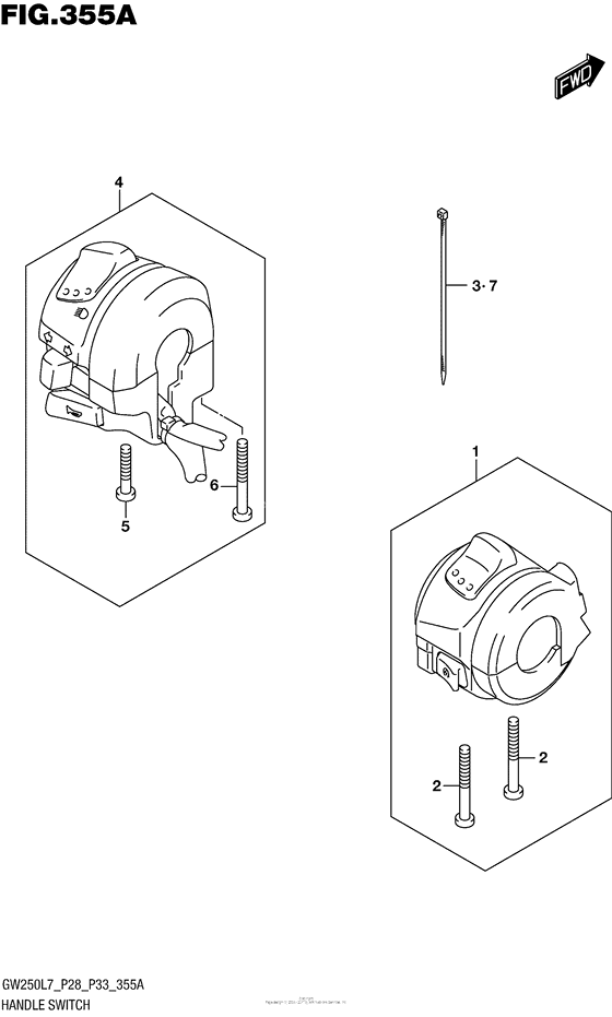 GW250 Рулевые переключатели