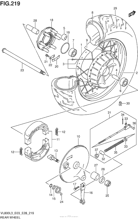 Rear Wheel (Vl800Tl3 E28)