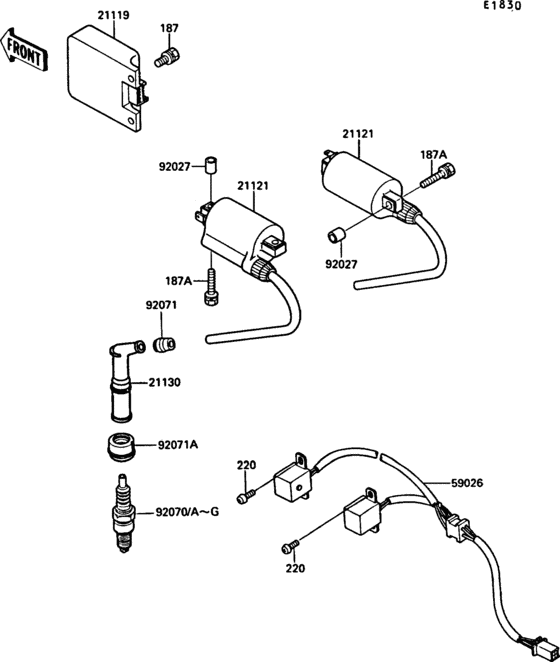 EX500 Катушка зажигания