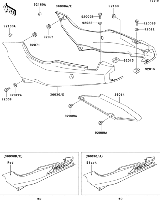 EX500 Side covers / chain cover(ex500-d1)