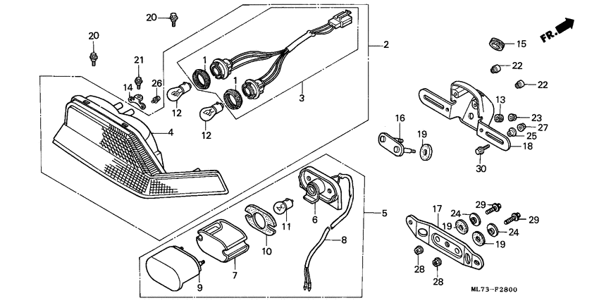 Taillight unit ass`y