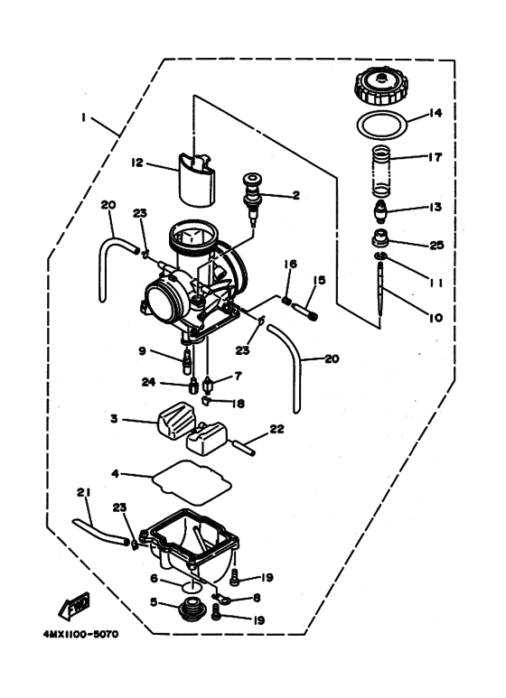 YZ250 Карбюратор