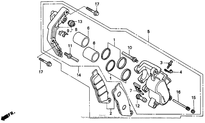 VF750CD Передний суппорт