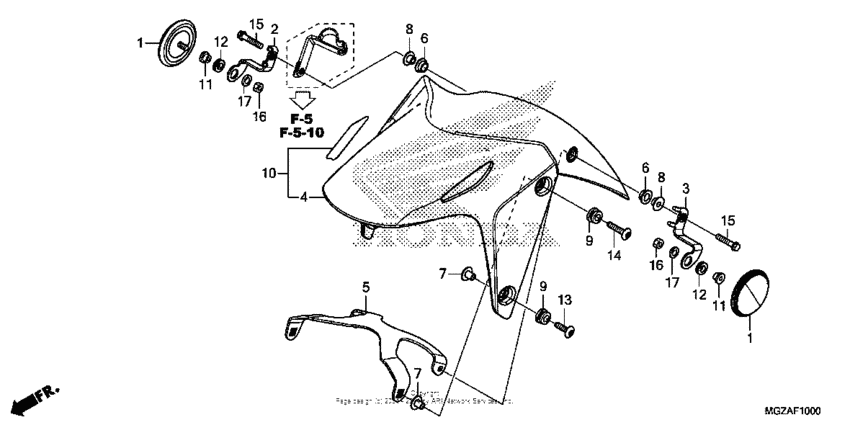 CB500F (ABS) Переднее крыло