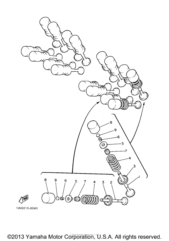 YZF600RMC Клапана