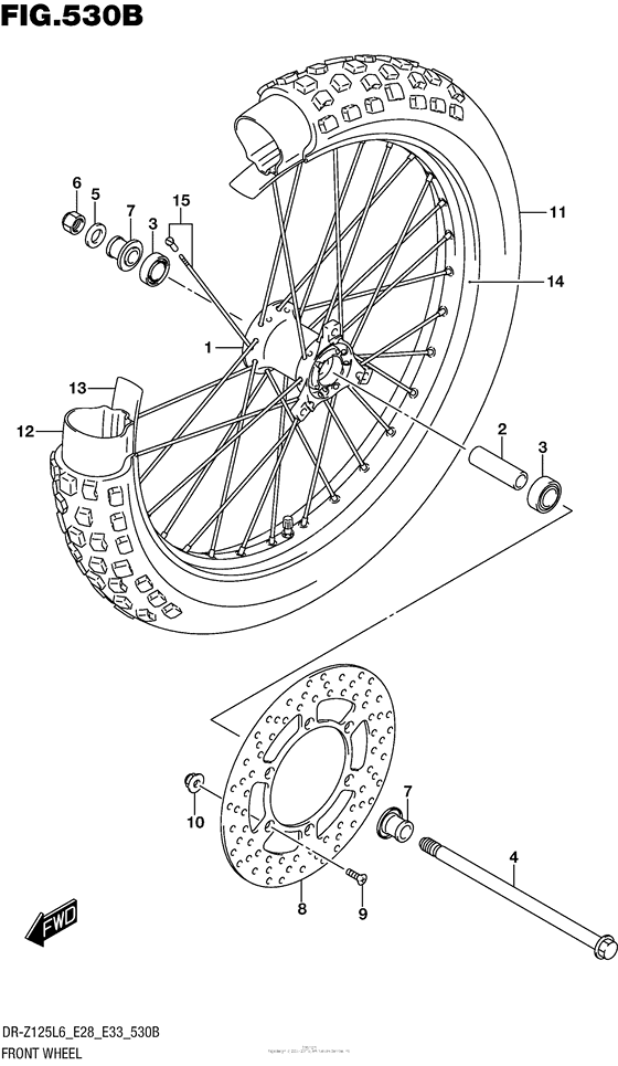 Front Wheel (Dr-Z125Ll6 E28)