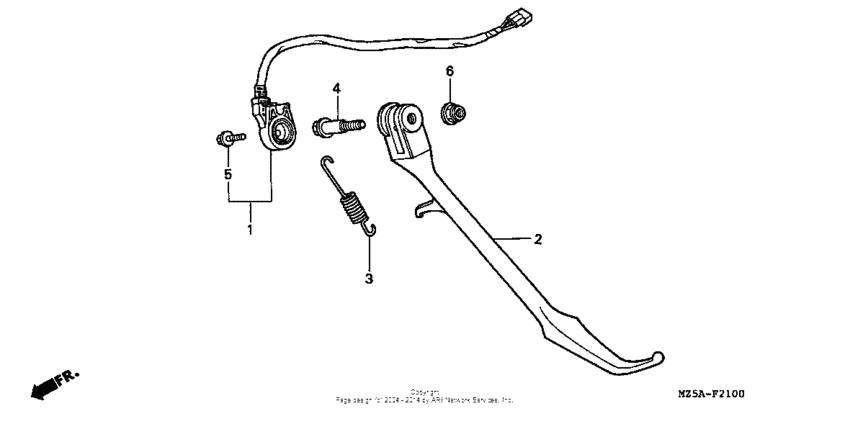 VF750C Подножка