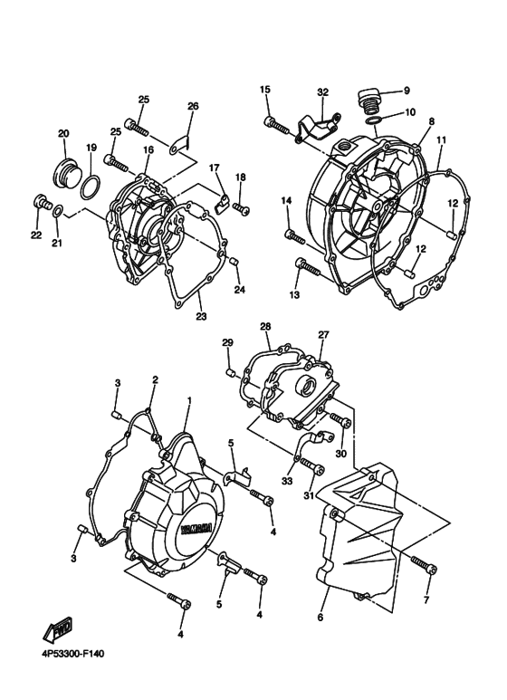Crankcase cover ass`y  (v