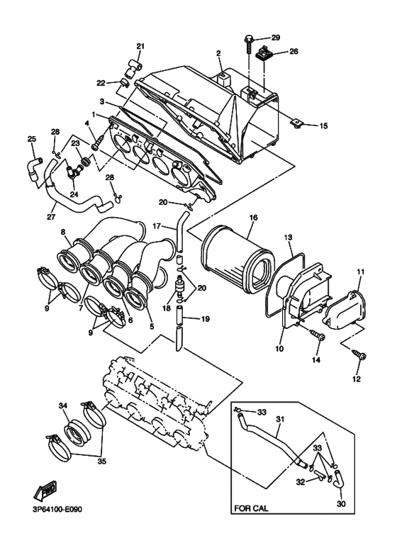 FJR1300A FJR13AV Впускная система