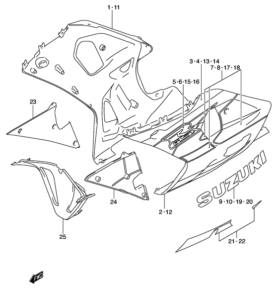 GSX-R600U1 Under cowling