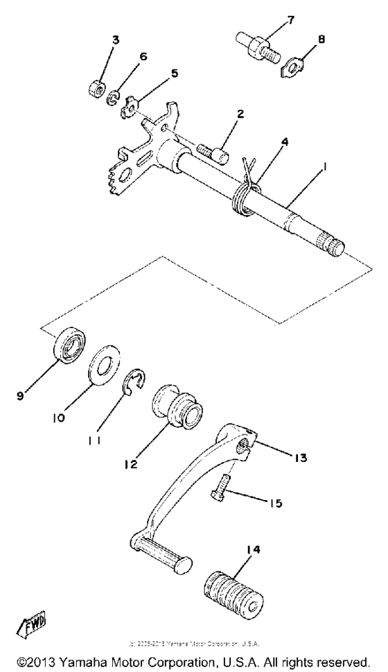 SR500F Переключение скоростей