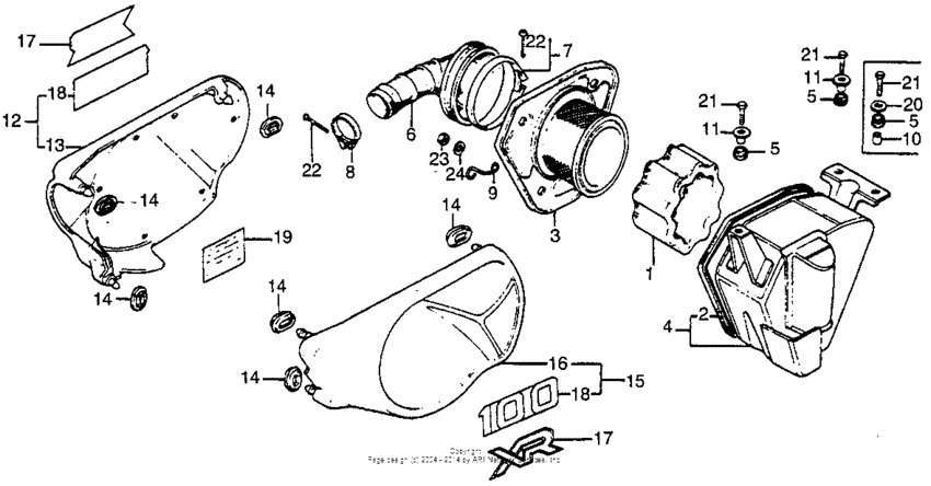 Air cleaner + side cover 81-82
