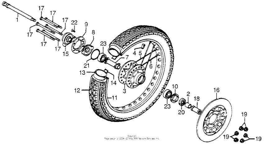 Front wheel 77