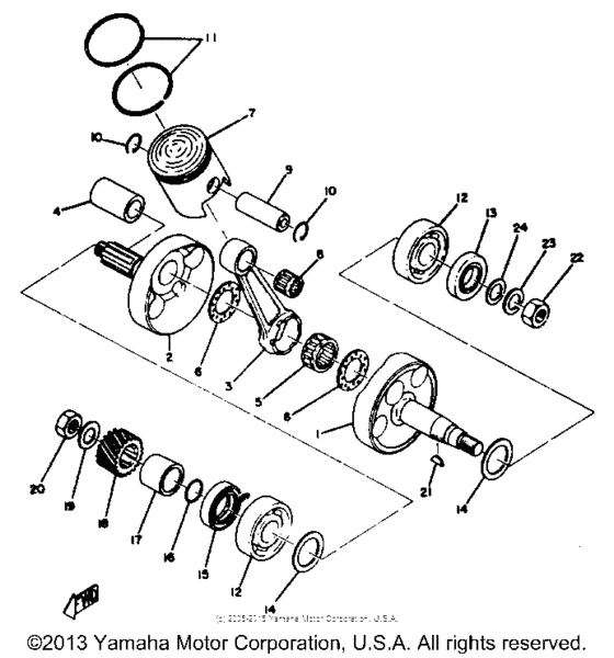 Crank & piston