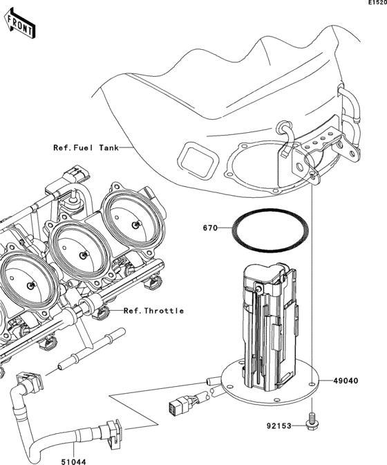ZX1000 Топливный насос