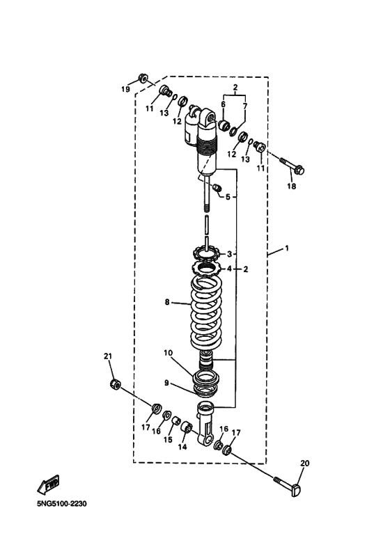 WR426F Задняя подвеска