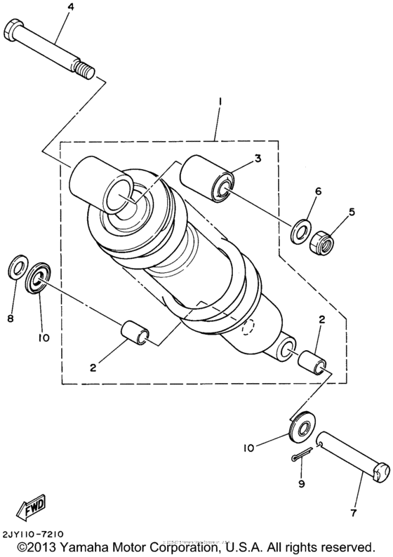 TW200N Задняя подвеска