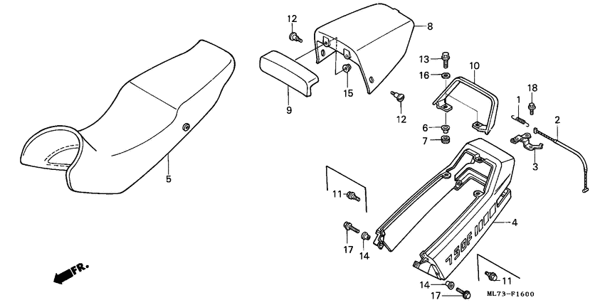 Seat/rear cowl