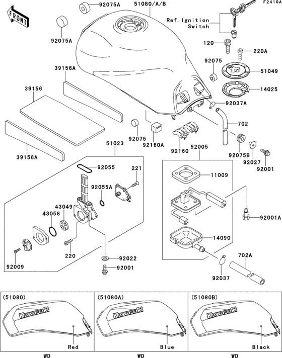 Fuel tank(zx1100-e2/e4)