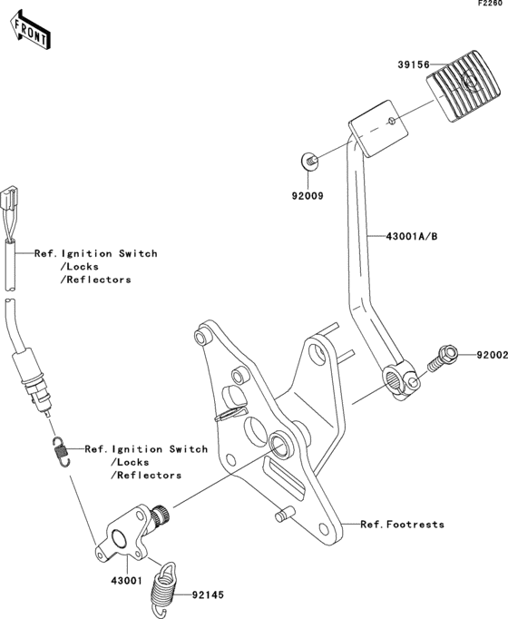 VN900 Педаль тормоза