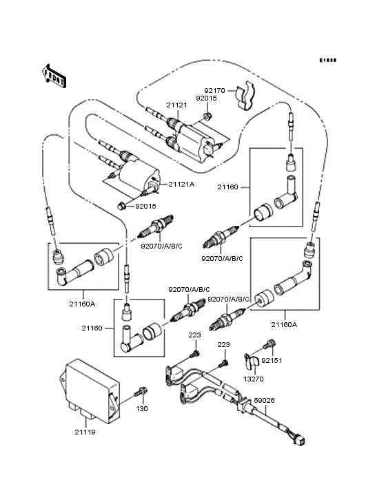 VN1500 Катушка зажигания