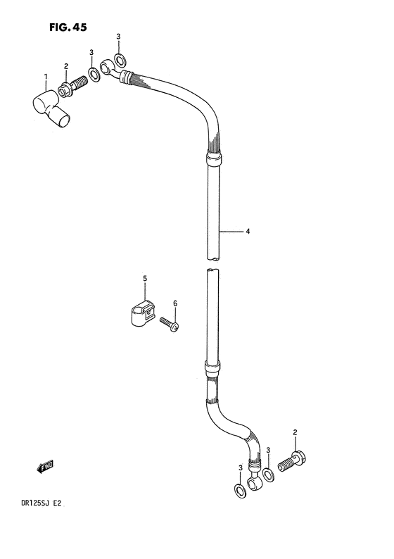 DR125 Передние тормозные трубки