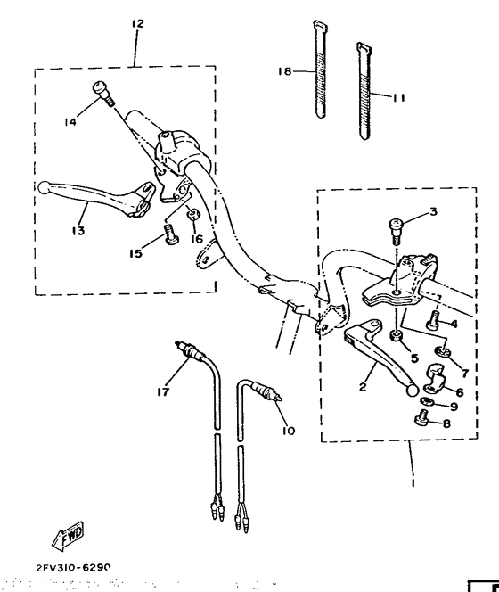 Handle switch. lever