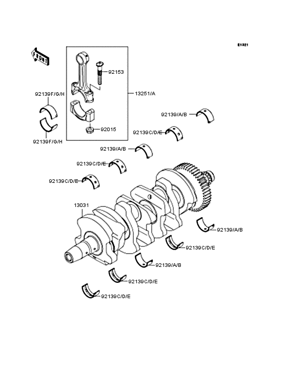 ZX600 Коленвал