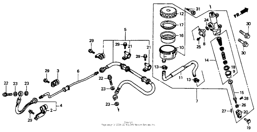 Rear brake master cylinder 1100